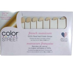 French Manicure color street 100% nail polish strip‎